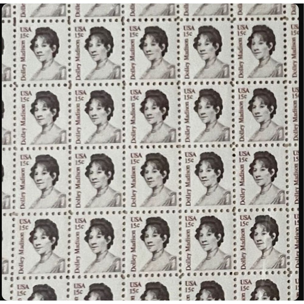 MNH Dolly Madison Sheet of 150 15c Stamps Scott #1822